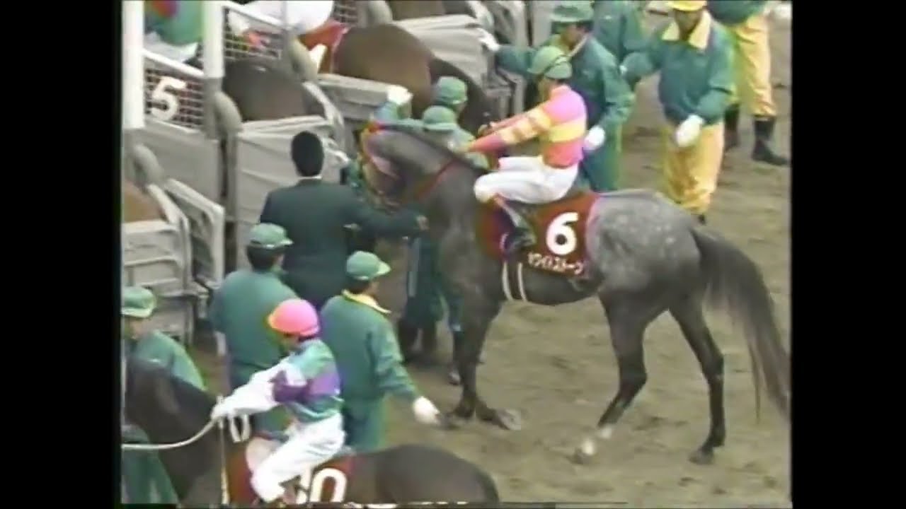 『やっぱり強い！東の横綱ホワイトストーン楽勝！』第３５回　産経大阪杯 （ＧⅡ）　ホワイトストーン　 田面木博公　1991.3.31　　出走馬：メルシーアトラ他　　実況：馬場鉄志　　＃キャッスルリバー