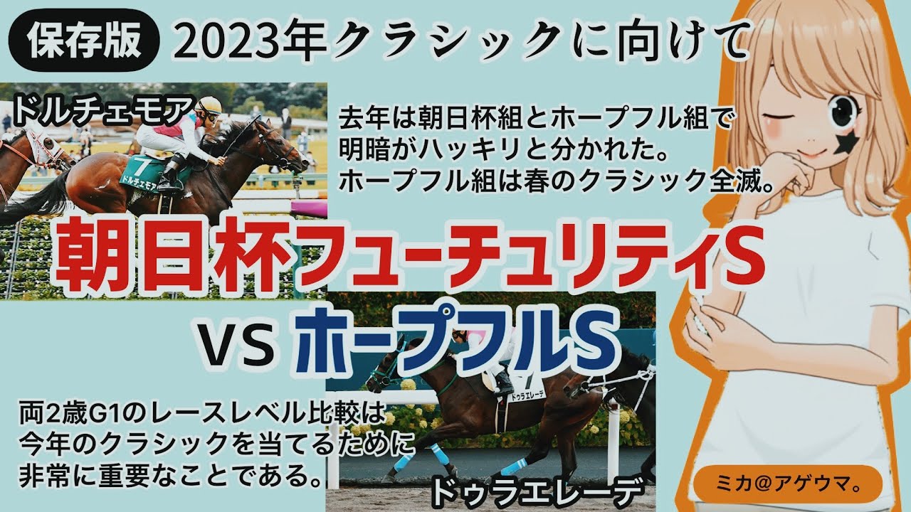 【競馬予想】2023年クラシック 朝日杯組vsホープフル組