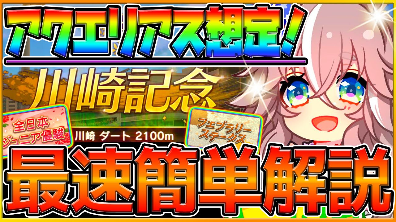 【ウマ娘】先取り最速チャンミ想定解説!!"新アクエリアス杯"は川崎記念？ジュニア優駿？フェブラリーS？レース場の加速,今から始めるダート因子厳選！/2月チャンピオンズミーティング【うまむすめ】