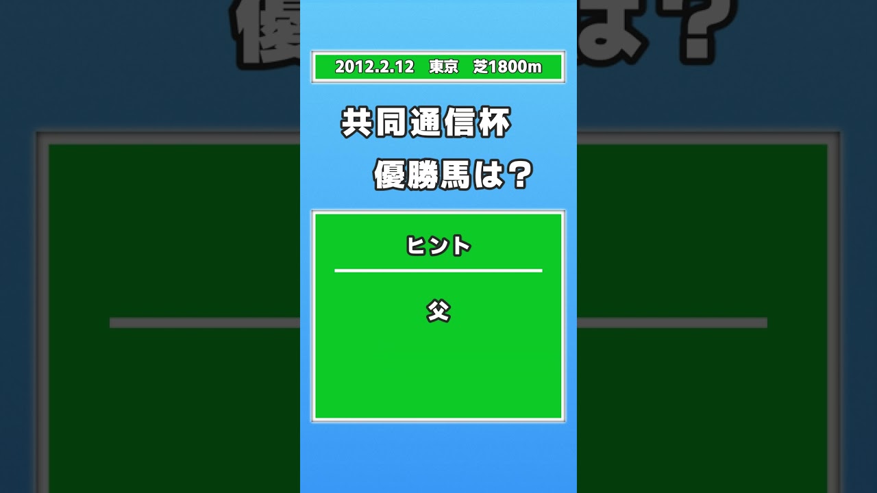 【競馬クイズ】2012年 共同通信杯 優勝馬は？
