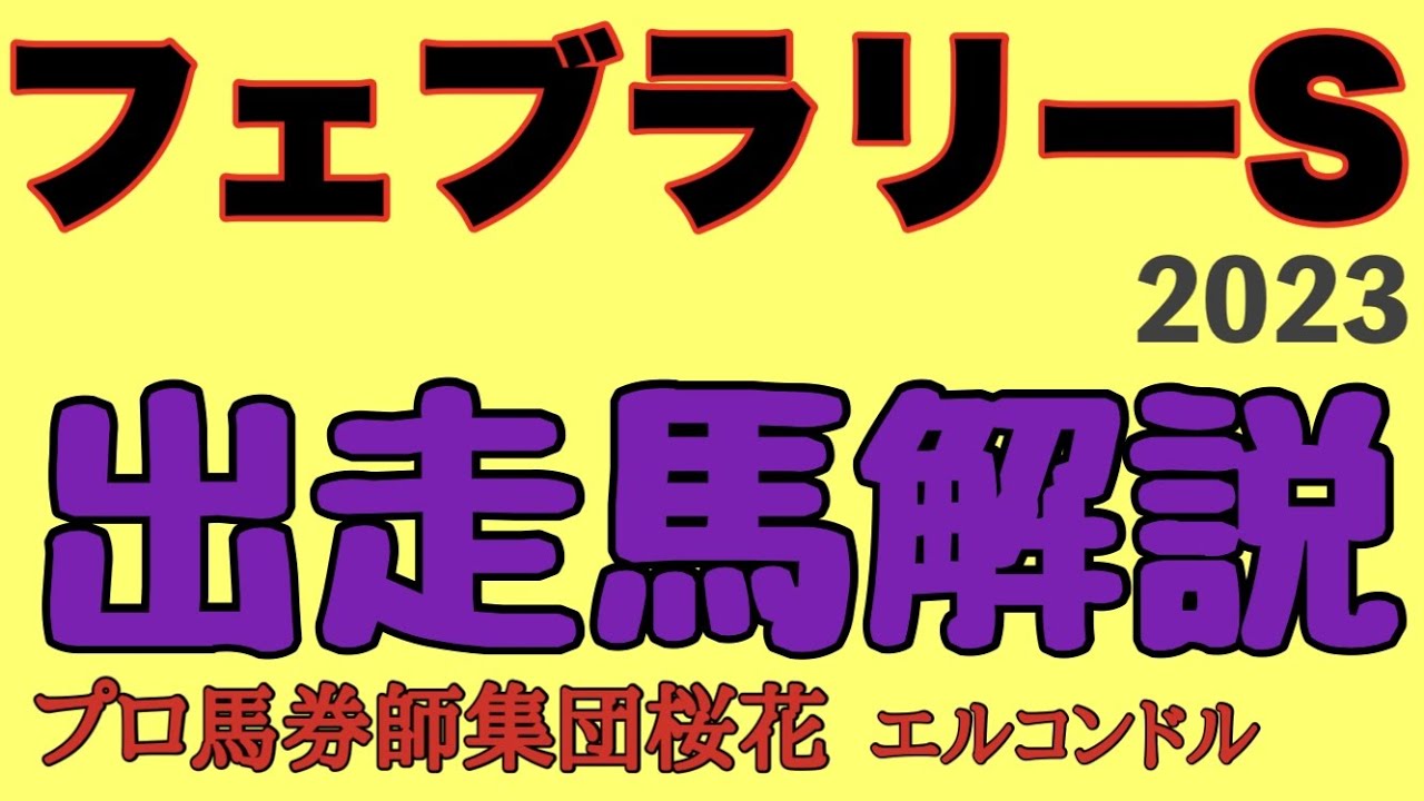 プロ馬券師集団桜花エルコンドル氏のフェブラリーステークス2023出走馬解説！今年は実力馬がサウジカップ参戦で不在の為実力拮抗の好メンバー揃い新しい砂の王者はどの馬になるか？！非常に難解で楽しみな一戦！