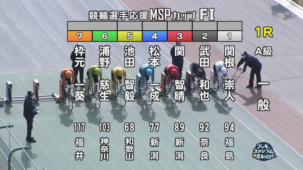 【岸和田競輪場】令和5年2月11日 1R 競輪選手応援ＭＳＰカップ FⅠ 3日目【ブッキースタジアム岸和田】