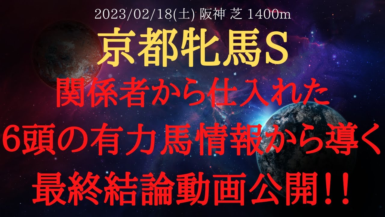 【 最終結論・裏情報 】京都牝馬ステークス 2023 予想 関係者から仕入れた６頭の有力馬の情報から導く最終結論動画公開！【 中央競馬予想 】