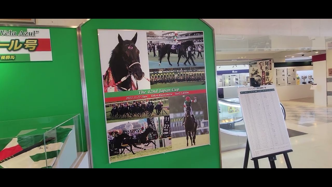 競馬博物館 エントランス展「第42回ジャパンカップ優勝馬展」～ヴェラアズール号～