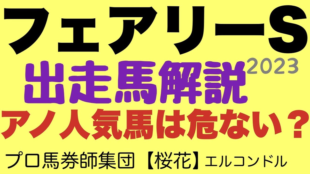 プロ馬券師集団桜花のエルコンドル氏のフェアリーステークス2023出走馬解説！！例年になく実力が拮抗している3歳馬牝馬同士のレース！