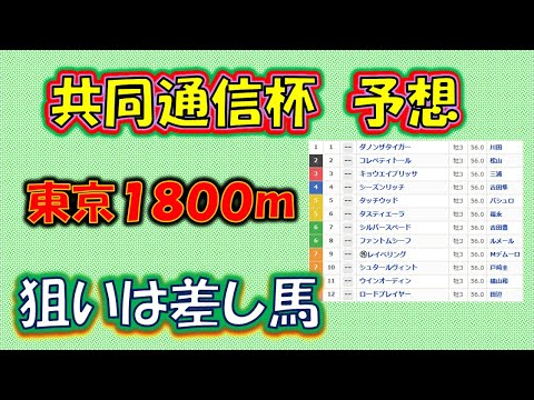 狙いは差し馬　共同通信杯　予想