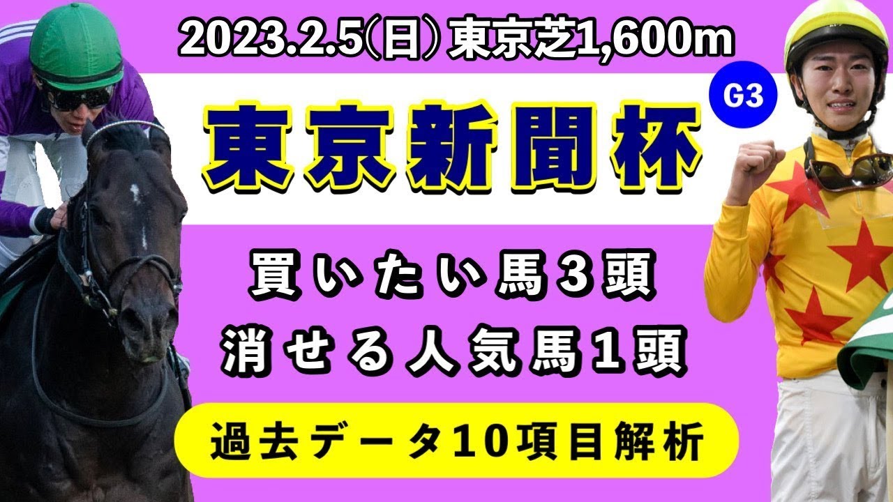 【東京新聞杯2023】過去データ10項目解析!!買いたい馬3頭と消せる人気馬1頭について(競馬予想)