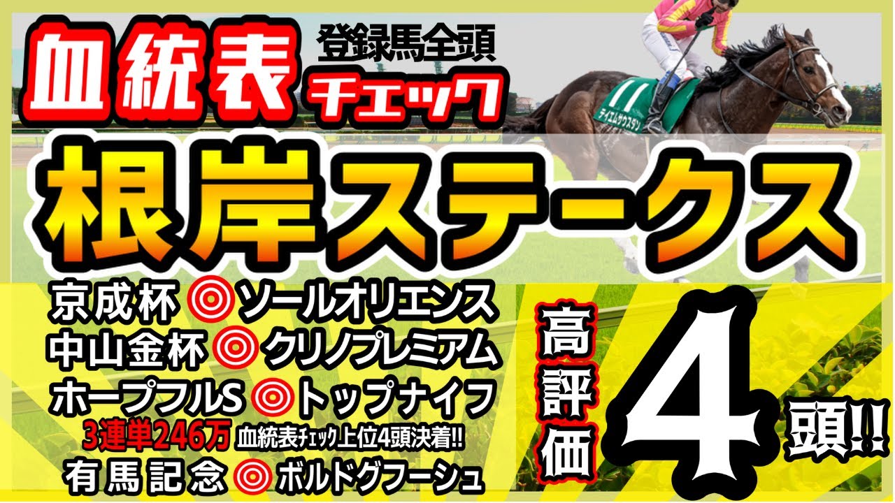 【根岸Ｓ2023】正月開催3戦2勝でプラス終了！おかげさまで2023年も出だし順調！知らないと損のお宝血統、高評価馬4頭！