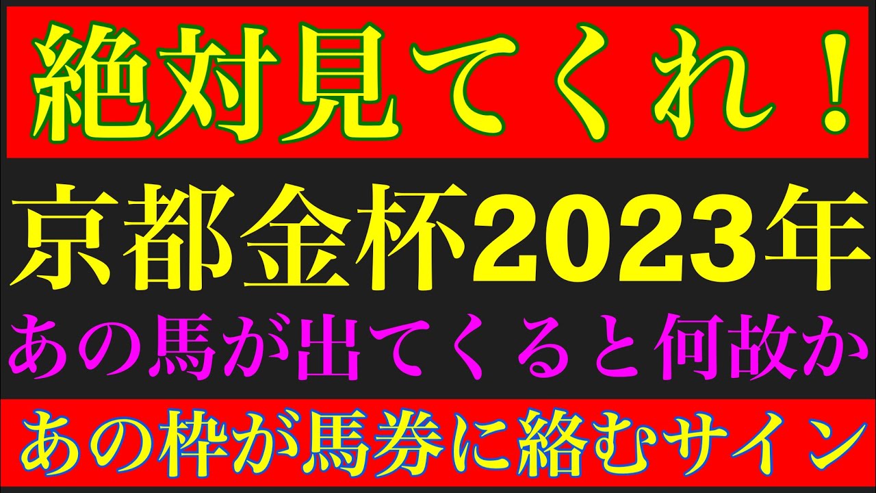 京都金杯2023のサイン軸馬予想！！