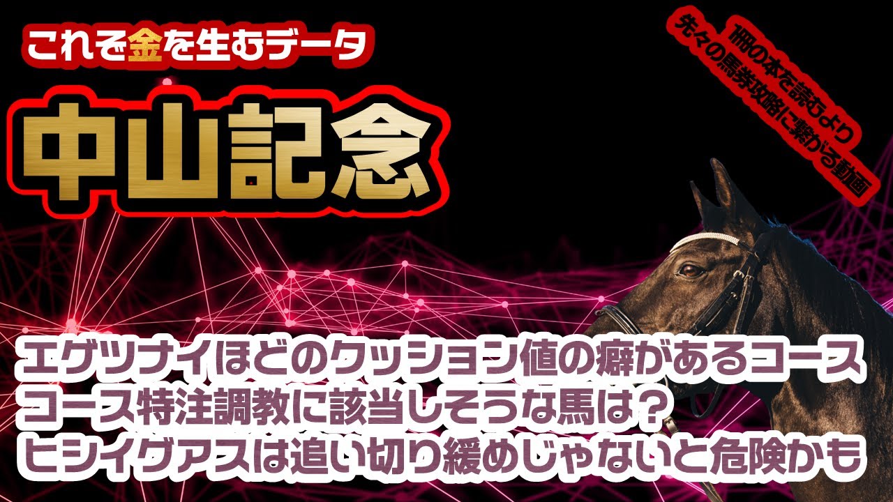 《中山記念2023 対策データ》中山芝1800mの攻略〝クッション値の癖が強い〟各馬の追い切りパターンが重要になる