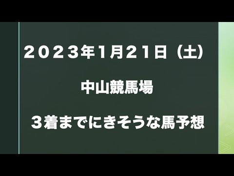 【新馬・障害以外】2023年1月21日（土）中山競馬場【複勝予想】