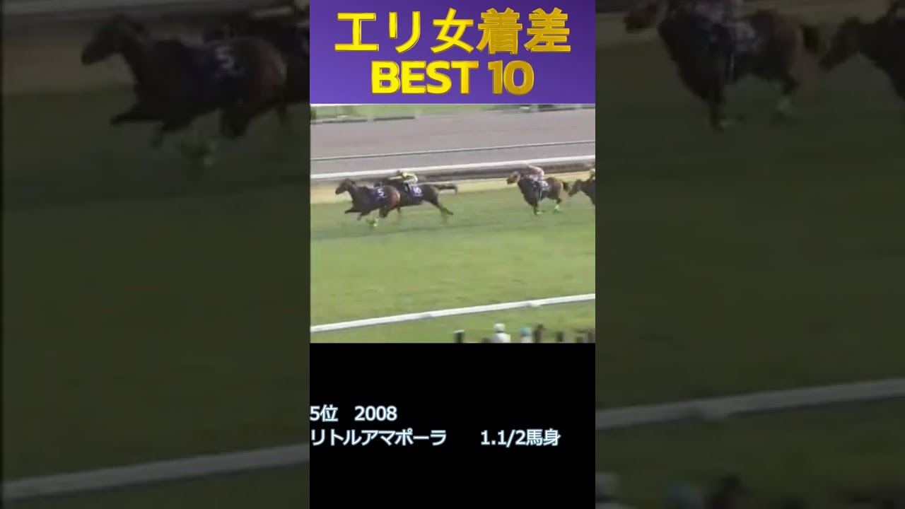 エリ女で史上最も着差をつけて優勝した馬は？BEST10 #shorts