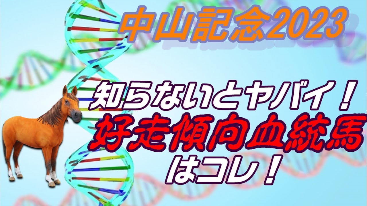 【中山記念2023】知らないとヤバイ！好走傾向の血統馬はコレ！