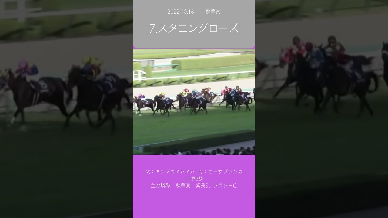 【#2最も輝いた瞬間】スタニングローズ＠秋華賞2022【2/26中山記念出走予定👍】