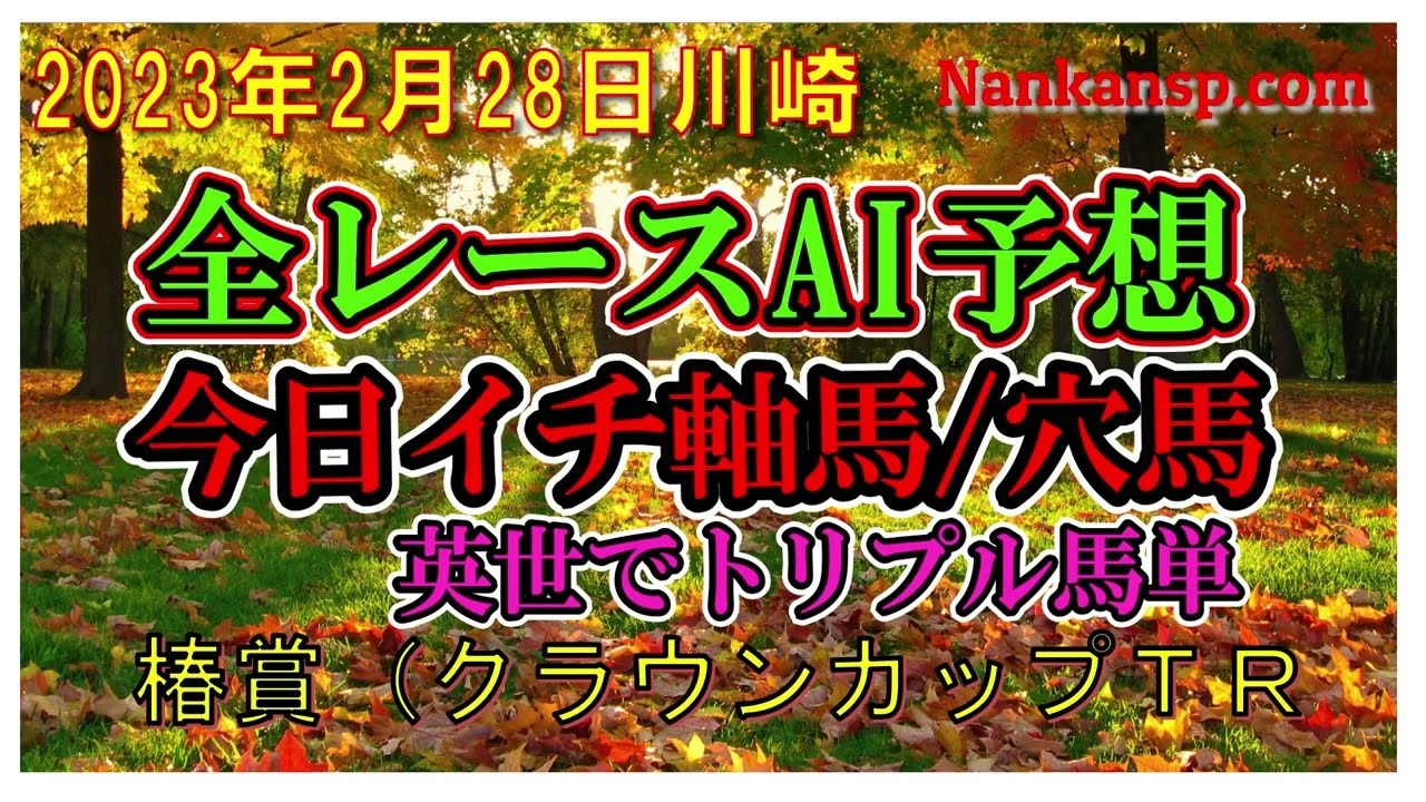 競馬 予想 2023年2月28日 川崎競馬全レース予想 椿賞