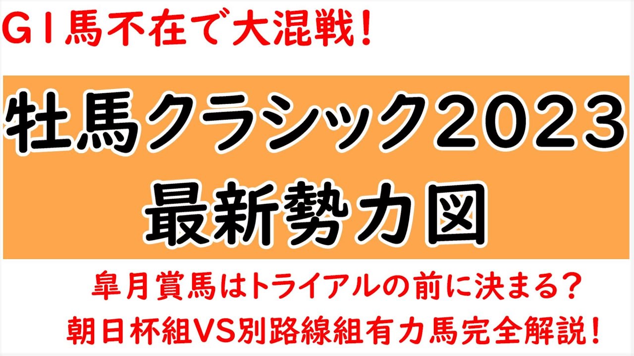 弥生賞の前に！3歳牡馬クラシック2023最新勢力図！ドルチェモアやドゥラエレーデ不在！皐月賞有力馬完全解説！【3歳牡馬クラシック2023】