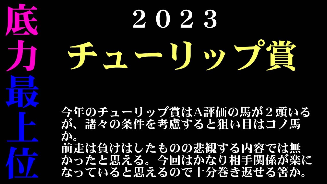 【ゼロ太郎】「チューリップ賞2023」出走予定馬・予想オッズ・人気馬見解