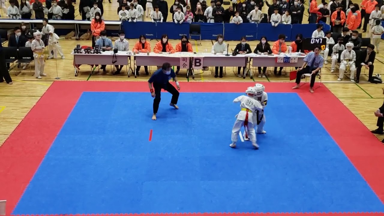 松園公謙　1回戦❗優勢勝ち❗第24回ジャパンカップジュニア空手道選手権大会　小学3年男子上級30kg以上