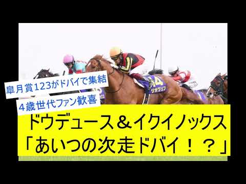 【競馬反応集】ジオグリフ・ドウデュース・イクイノックスでドバイに向かう可能性に対するみんなの反応