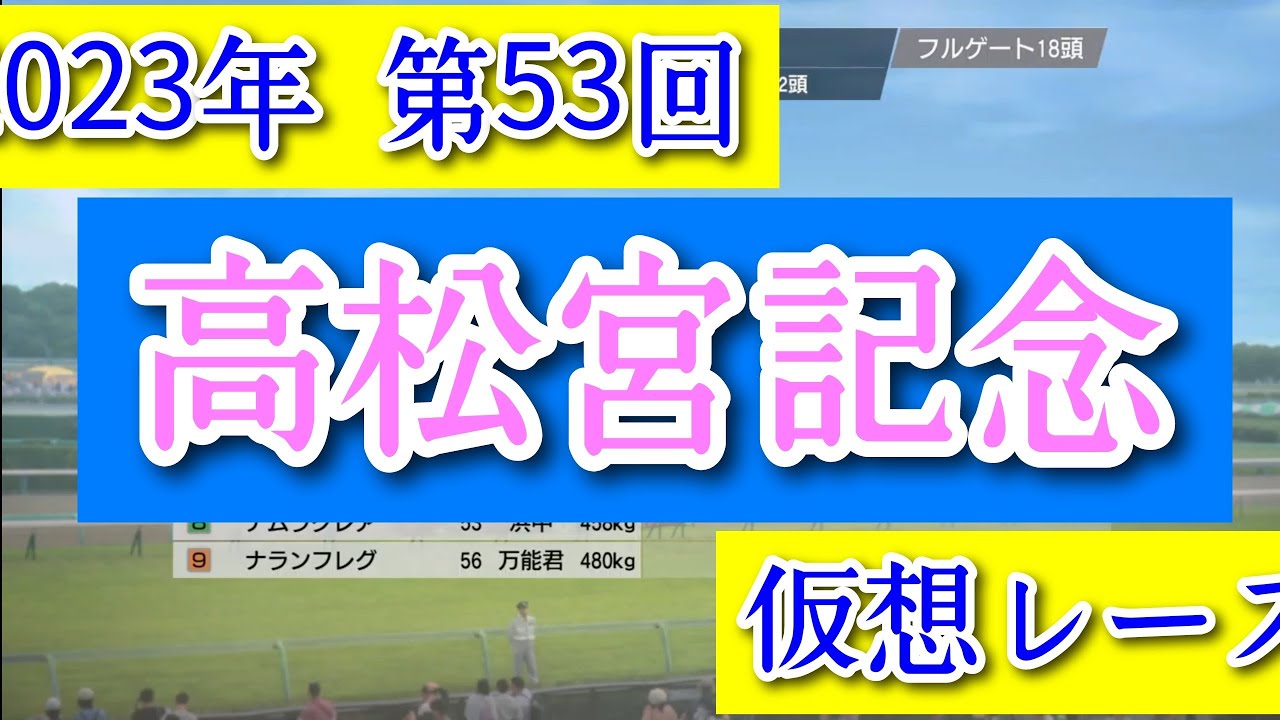 2023年 第53回 高松宮記念 仮想レース コーエーテクモゲームス ウイニングポスト9 2022