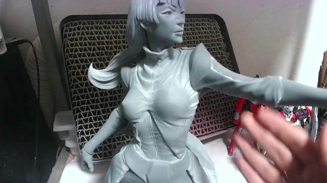 1/6ハルル・アジバ製作04磨き続き【模型製作実況＆雑談】#伝説巨神イデオン