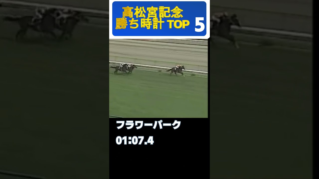 【競馬データ】高松宮記念　歴代勝ち時計BEST5#shorts