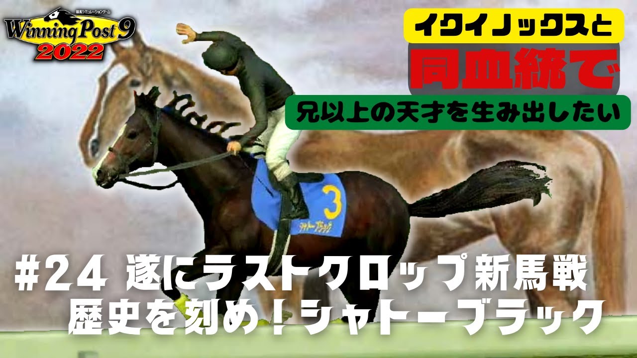 【Winning Post9 2022実況】#24 遂にラストクロップ新馬戦! 歴史を刻めシャトーブラック【イクイノックスと同血統で天才を超える天才を生み出したい】