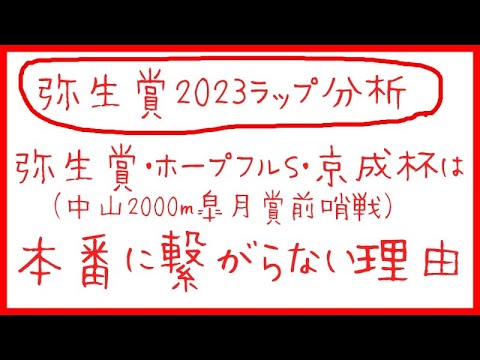 弥生賞・ホープフルＳ・京成杯は本番の皐月賞には繋がらない真逆のレース【上がり５Ｆラップ分析】