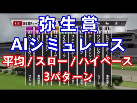 【競馬】弥生賞 2023 AIシミュレーション【平均ペース／スローペース／ハイペース3連発】