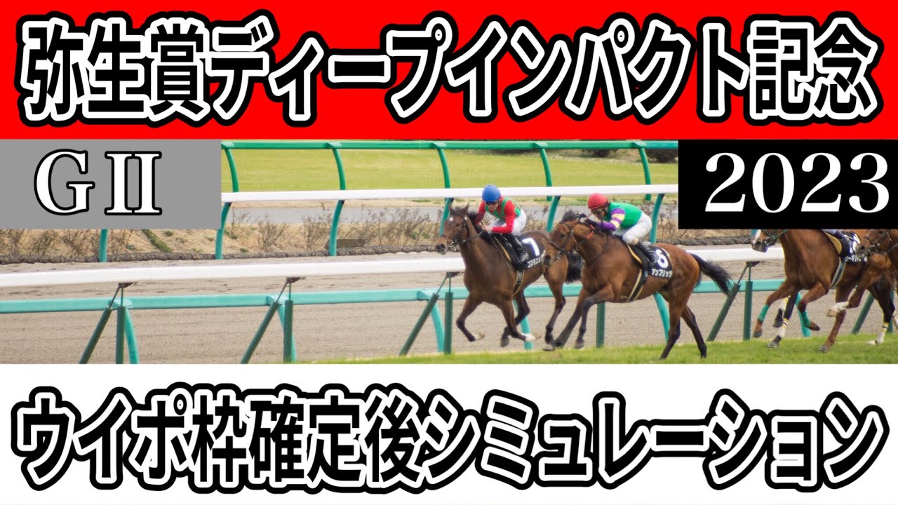 【弥生賞ディープインパクト記念2023】【予想】【出走馬】【参考シミュレーション】ウイポ枠確定後シミュレーション トップナイフ タスティエーラ レヴォルタード ワンダイレクト #1856
