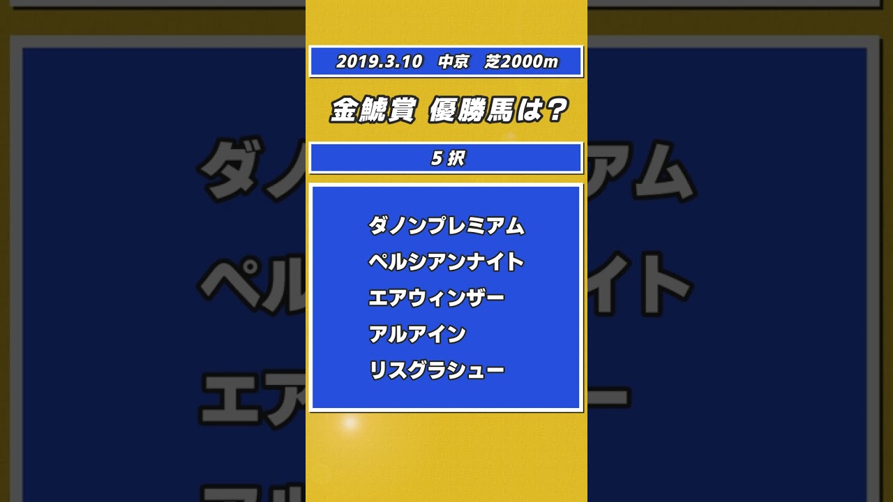 【競馬クイズ】2019年 金鯱賞 優勝馬は？