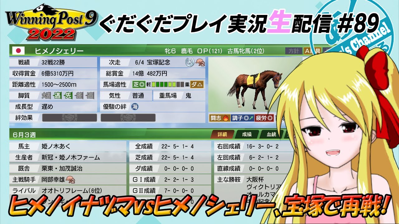 【ウイポ】あくちゃんねる Winning Post 9 2022 ぐだぐだ実況配信【HARD】