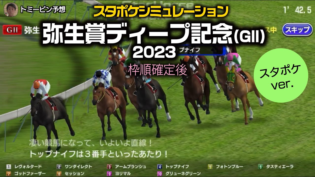 【弥生賞ディープインパクト記念 2023】枠順確定スタポケシミュレーション  4レース｜シボル馬券予想ver.