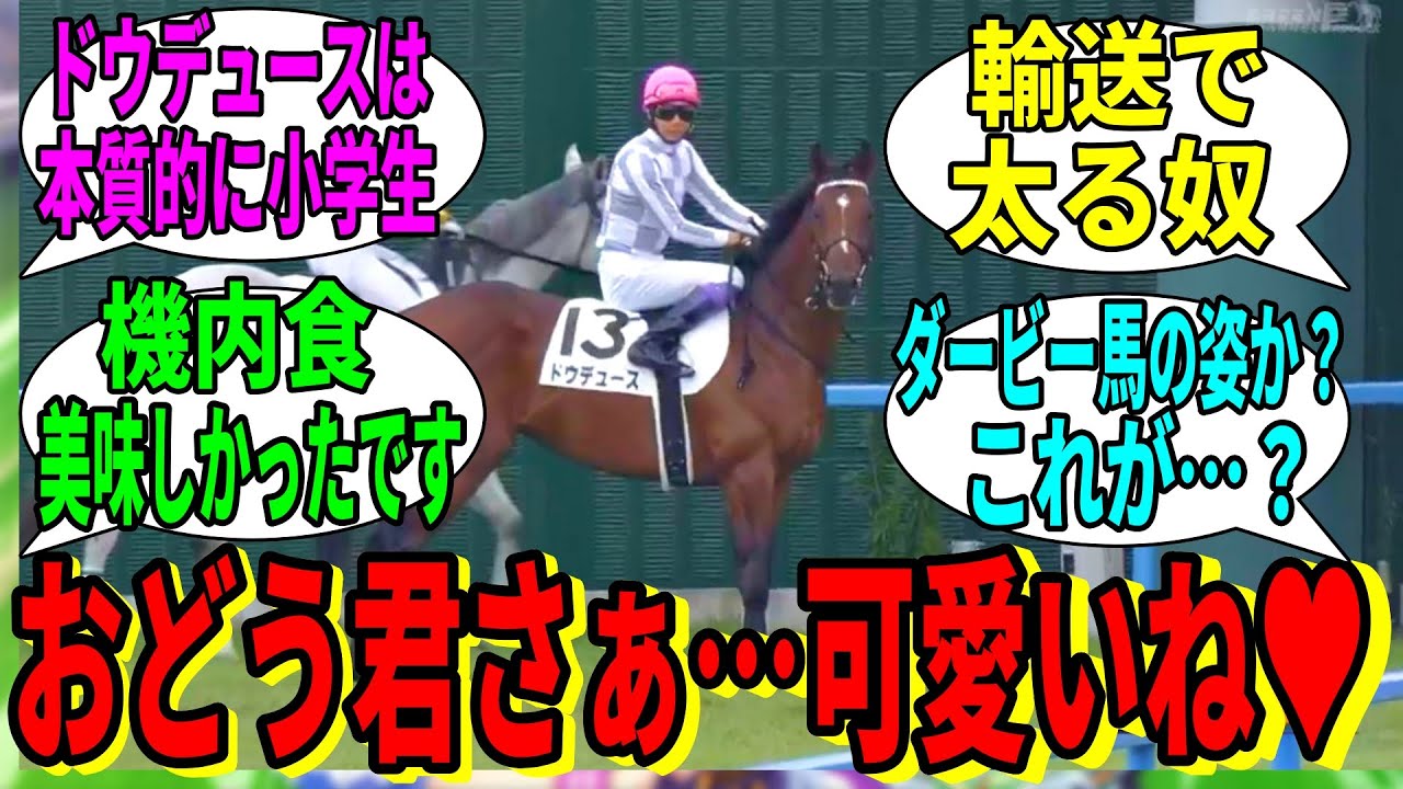 【競馬の反応集】「最近すっかり面白キャラが定着してきたドウデュース」に対する視聴者の反応集