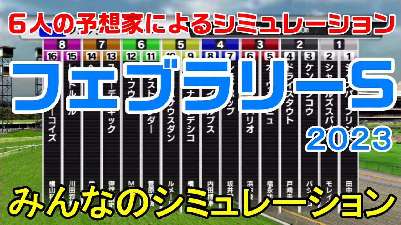 フェブラリーステークス2023 みんなのシミュレーション【スタポケ】【競馬予想】枠順確定後 フェブラリーS レモンポップ ドライスタウト メイショウハリオ レッドルゼル【AIシミュレーション】