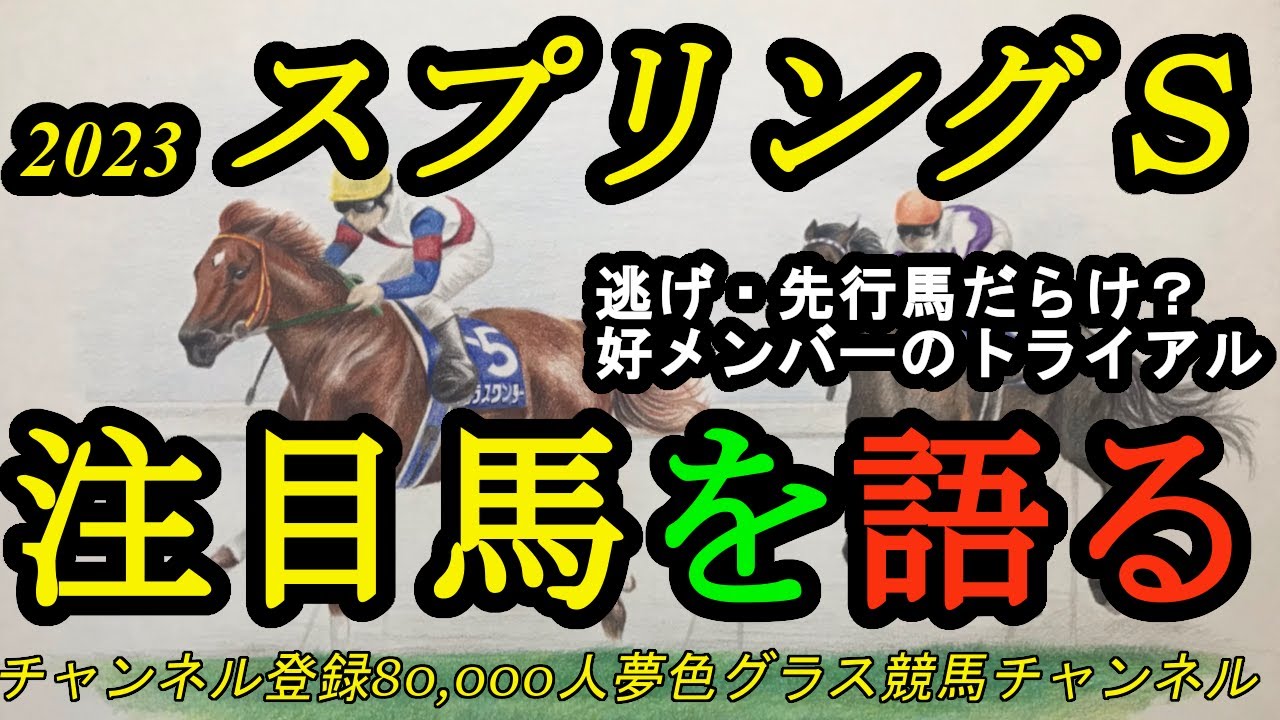 【注目馬を語る】2023スプリングステークス！逃げ・先行脚質の好素質馬が揃ったレース！皐月賞へ向けて見逃せない！