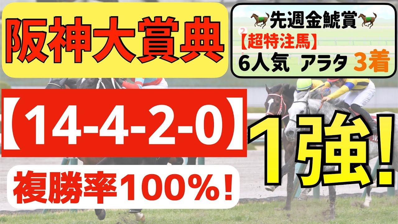 【阪神大賞典2023】断然1強「14-4-2-0」複勝率100％！軸最適の激アツデータ発見！
