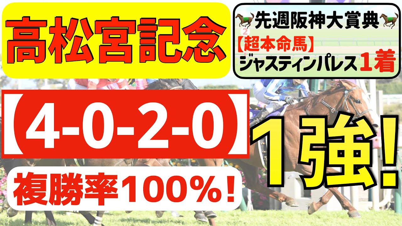 【高松宮記念2023】堂々1強「4-0-2-0」複勝率100％！軸最適の激アツデータ発見！