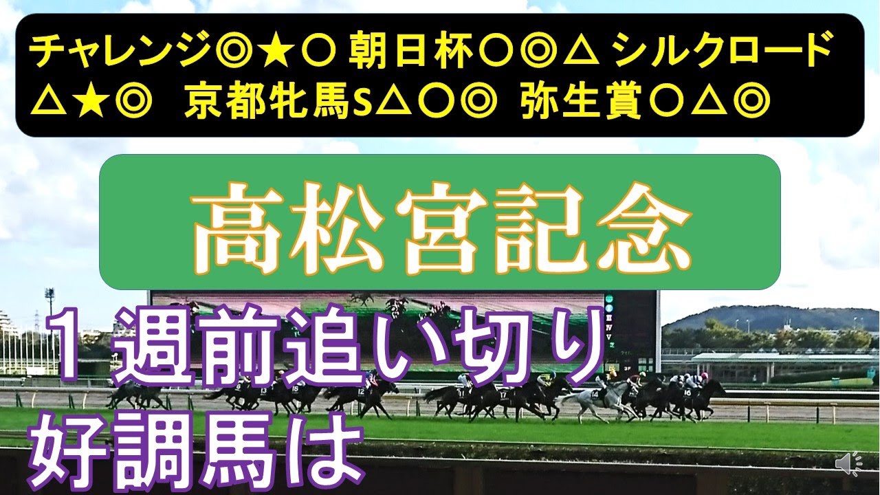 高松宮記念2023　1週前追い切り　この穴馬も調子が良さそう