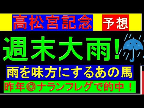 2023年 高松宮記念 予想【週末大雨/雨を味方にするあの穴馬】