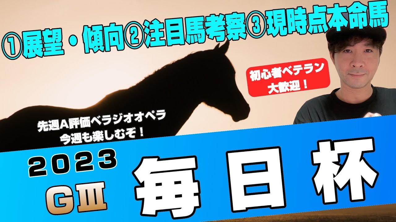 【毎日杯2023】展望！ホープフル組キングズレインの実力は？力をつけたノッキングポイントの走りは？分岐点となる一戦！【競馬予想】