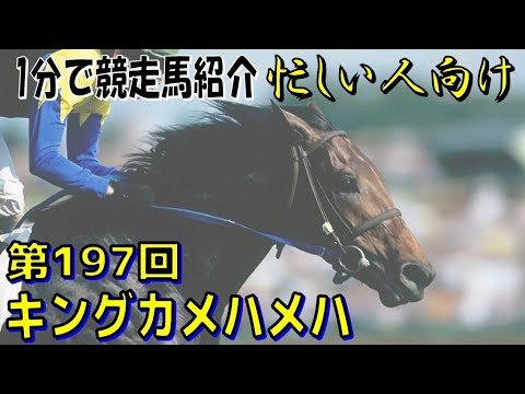 キングカメハメハという馬を1分で紹介してみる
