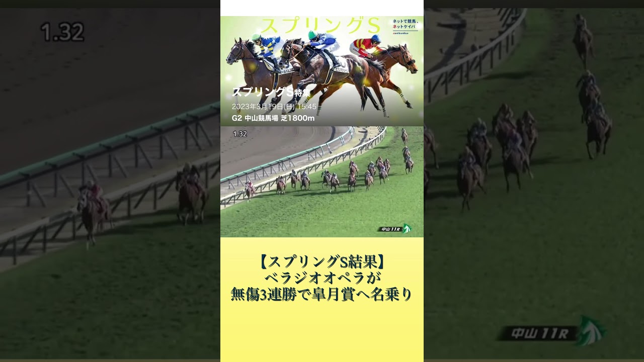 【スプリングS結果】ベラジオオペラが無傷3連勝で皐月賞へ名乗り #競馬 #一口馬主 #競馬ニュース
