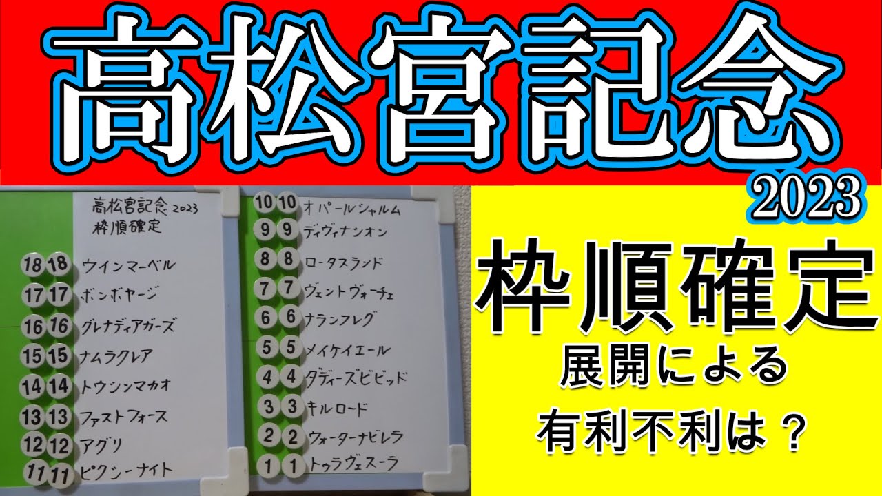 高松宮記念2023枠順確定！雨が降り続く中で内が有利か外が有利かプロ馬券師集団桜花が考察！人気のナムラクレアは7枠15番に入り悲願のＧ１取りを狙うメイケイエールは3枠5番！雨量で内外の差が大きく出る！