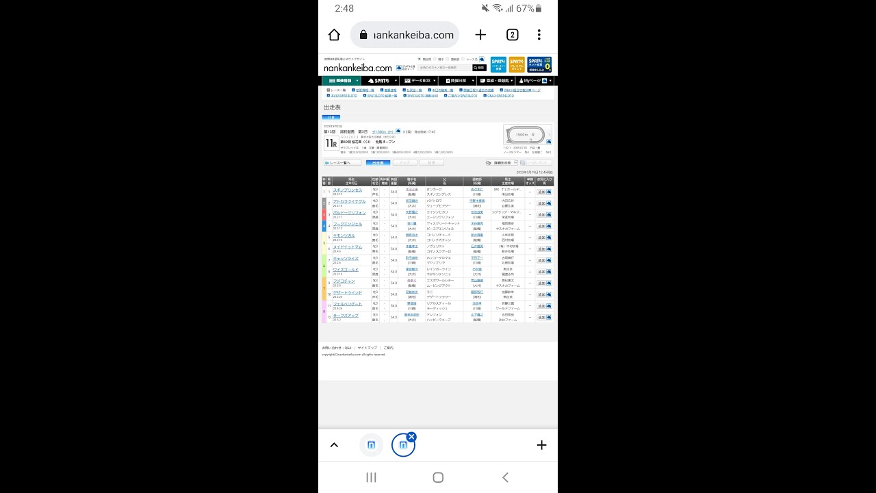 ３/２２　浦和競馬第１１Ｒ第６９回桜花賞(ＳＩ)全頭分析予想動画＋３連単買い目紹介