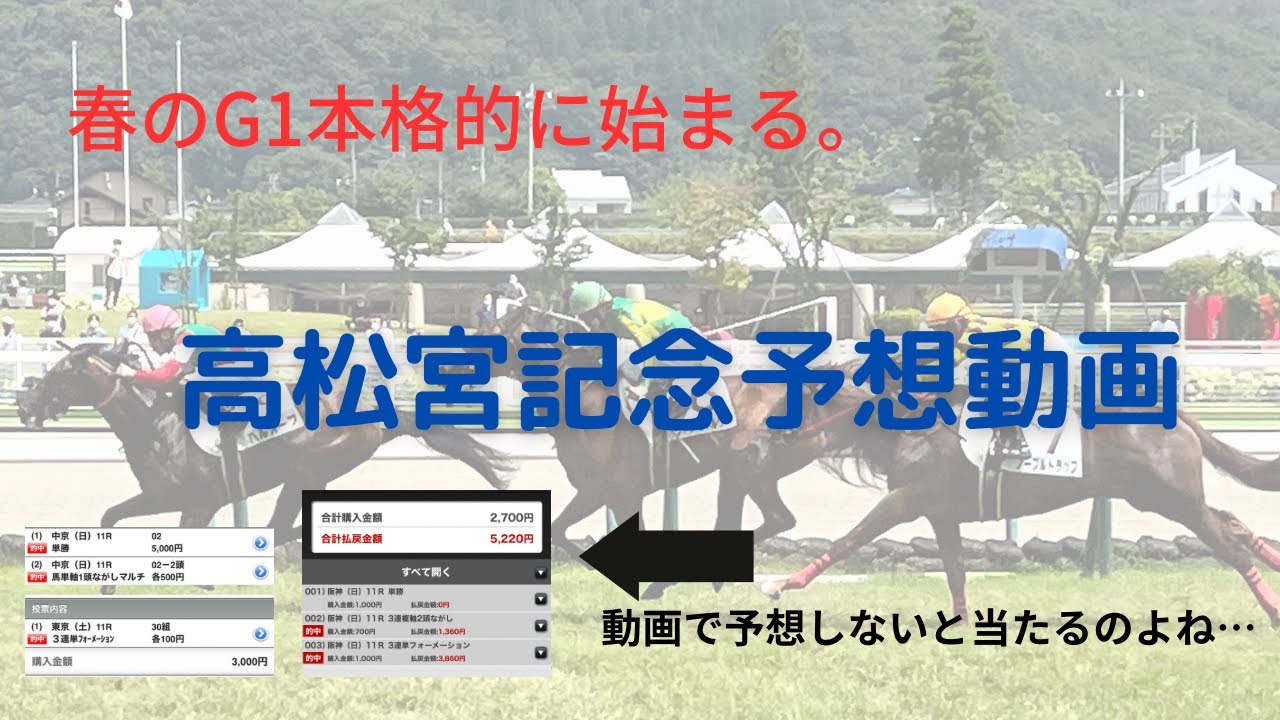 G1予想動画（高松宮記念）