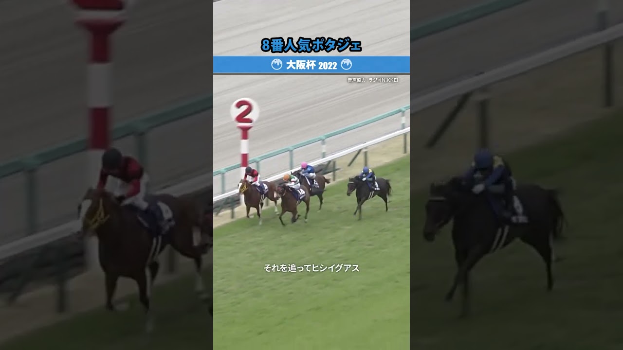 伏兵ポタジェが追い比べを制す！​ #大阪杯 #大阪杯2022 #ポタジェ #jra #shorts