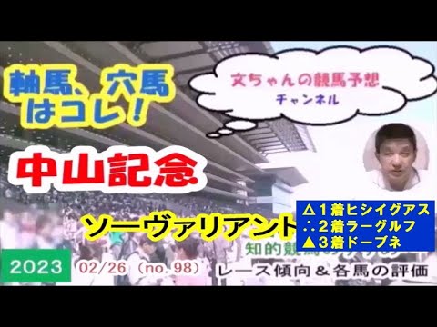 中山記念、ソーヴァリアントなら？～文ちゃんの競馬予想