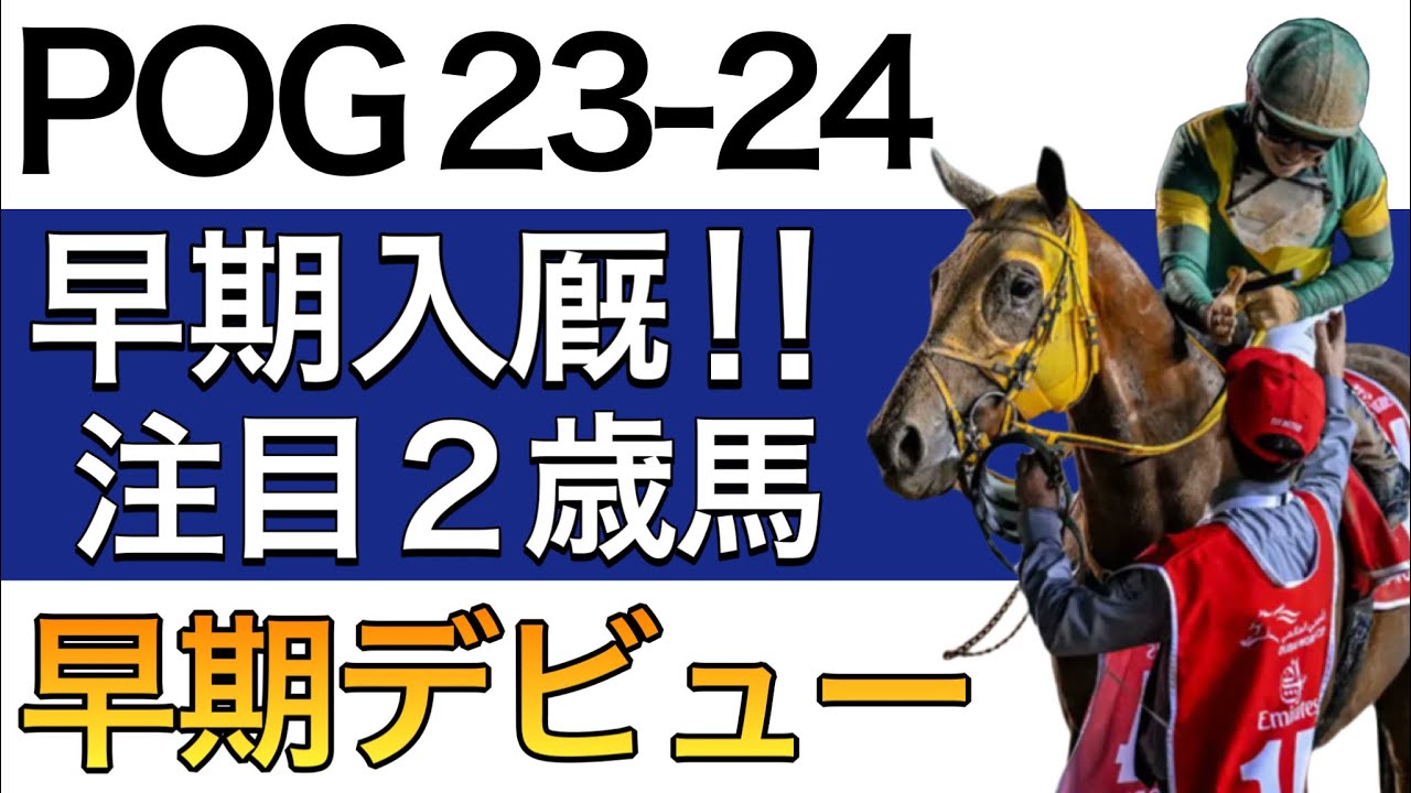 【POG/23-24】早期入厩２歳馬レビュー①【６月デビューも⁉︎／来シーズン向け】