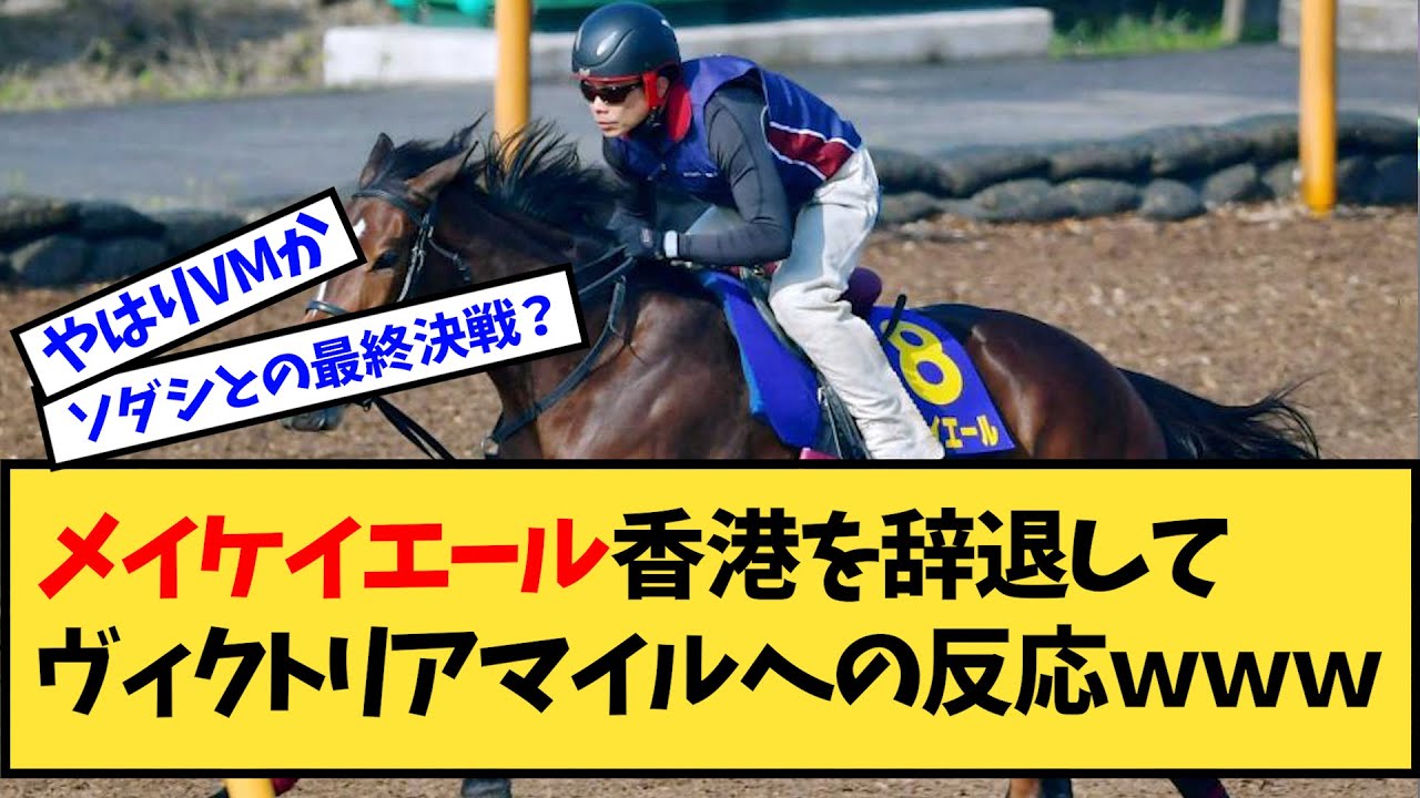 【競馬】「メイケイエール香港を辞退してヴィクトリアマイルへ」の反応【反応集】